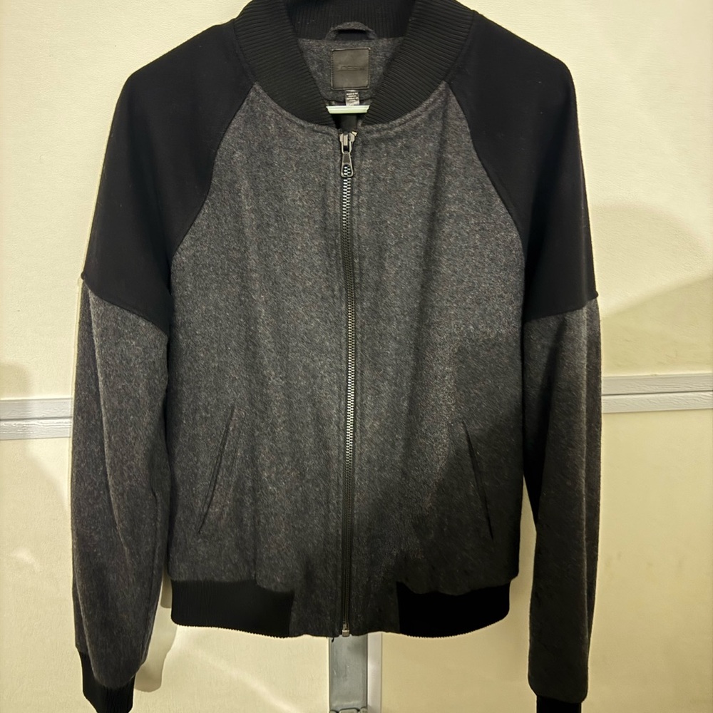 Joe's Jeans Black and Gray Bomber Jacket